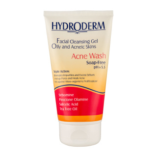 ژل شستشوی صورت هیدرودرم مناسب پوست چرب مدل Acne Wash