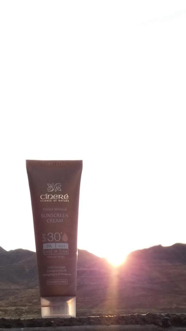 عکس تست کرم ضد آفتاب رنگی +SPF30 مناسب انواع پوست سینره
