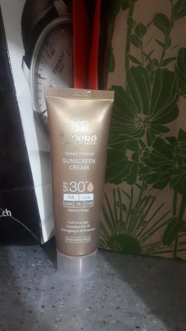 عکس تست کرم ضد آفتاب رنگی +SPF30 مناسب انواع پوست سینره